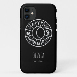 Personalised Zodiac Wheel Moon Phase Astrology iPhone 11 Case