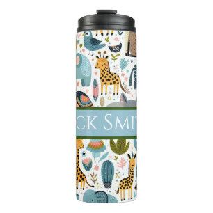 Personalised zoo animals drink tumbler