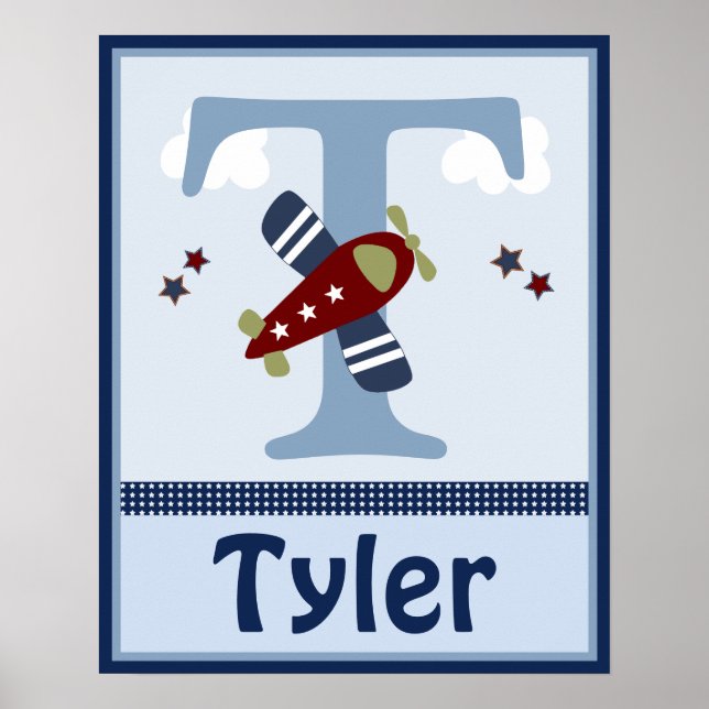 Personalised Zoom Along Aeroplane Poster (Front)