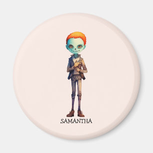 Personalised Zoombie Halloween Magnet