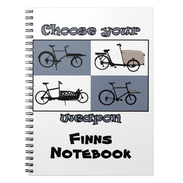 personalisierbar, Lastenrad choose, Dein Text Notebook (Front)