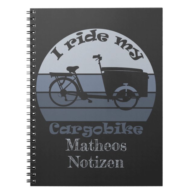 personalisierbar, Lastenrad, Dein Name Notebook (Front)