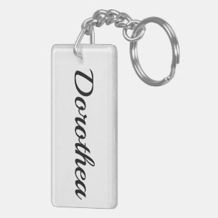 personalisierbar Vorname Dorothea schwarz weiß Key Ring