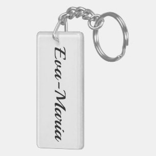 personalisierbar Vorname Eva-Maria schwarz weiß Key Ring