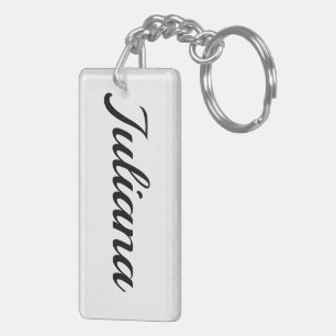 personalisierbar Vorname Juliana schwarz weiß Key Ring