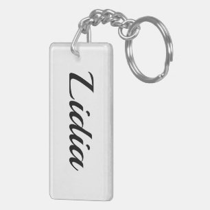 personalisierbar Vorname Lidia schwarz weiß Key Ring