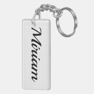 personalisierbar Vorname Miriam schwarz weiß Key Ring
