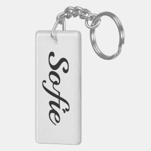 personalisierbar Vorname Sofie schwarz weiß Key Ring