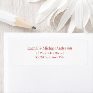 Personalisierbare Adressaufkleber Return Address Label
