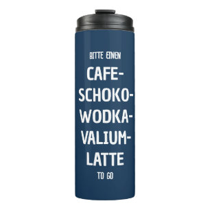 Personalisierbarer Café-Schoko-Wodka-Latte Thermal Tumbler