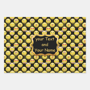 personalisierbares Emoji Packpapier Blätter Set Wrapping Paper Sheet