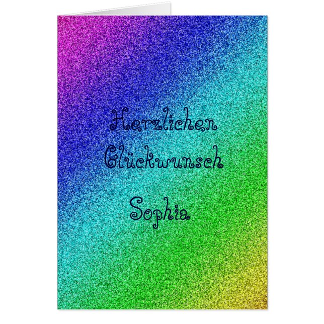 Personalisierte Geburtstagskarte Karten bunt (Front)
