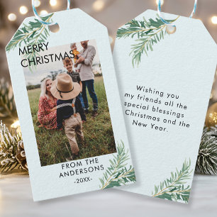 Personalisierte Photo Weihnachts- Geschenkanhänger Gift Tags