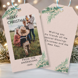 Personalisierte Photo Weihnachts- Geschenkanhänger Gift Tags