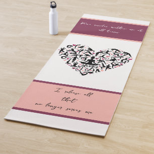 Personalisierte Yoga Matte mit Herz & Wunschtext Mat