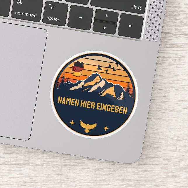 Personalisierter Ortsname Deutschland Runddesign (Detail)