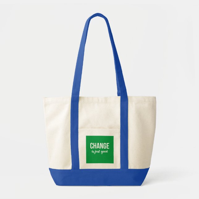 personality development inspirational text message tote bag (Front)