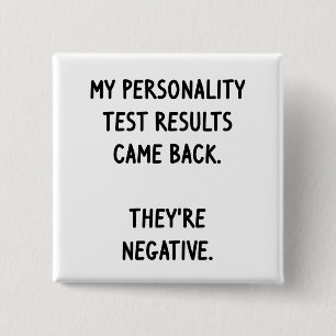 Personality Test 15 Cm Square Badge