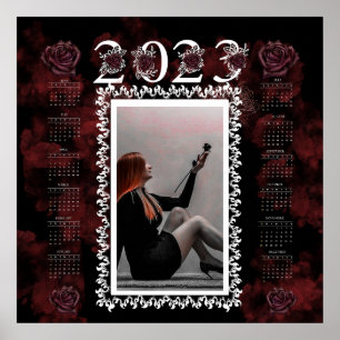Personalizable 2023  Gothoc style Calendar  Poster