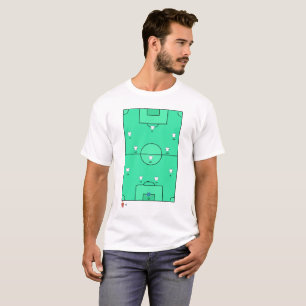 Personalizable 433 Soccer Tactics Lineup Display T-Shirt