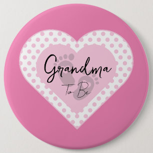 Personalizable Baby Announcement Pink 6 Cm Round Badge