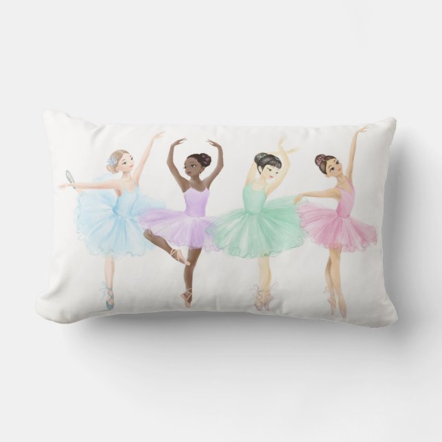 Personalizable Beautiful Ballerinas Cushion (Front)