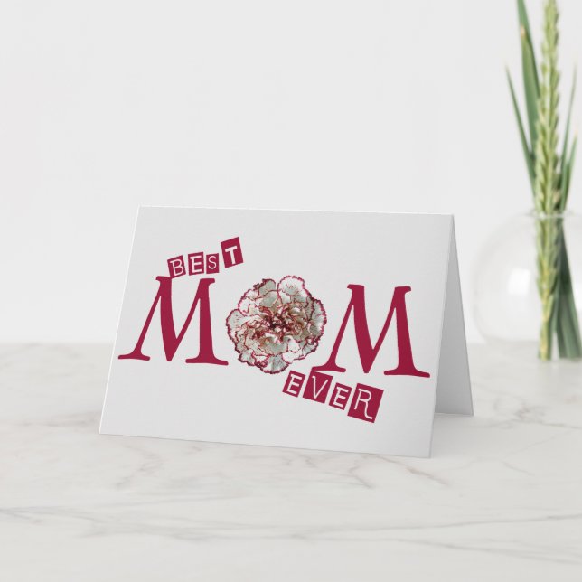 Personalizable "Best Mum Ever" Unique Cute Card (Front)