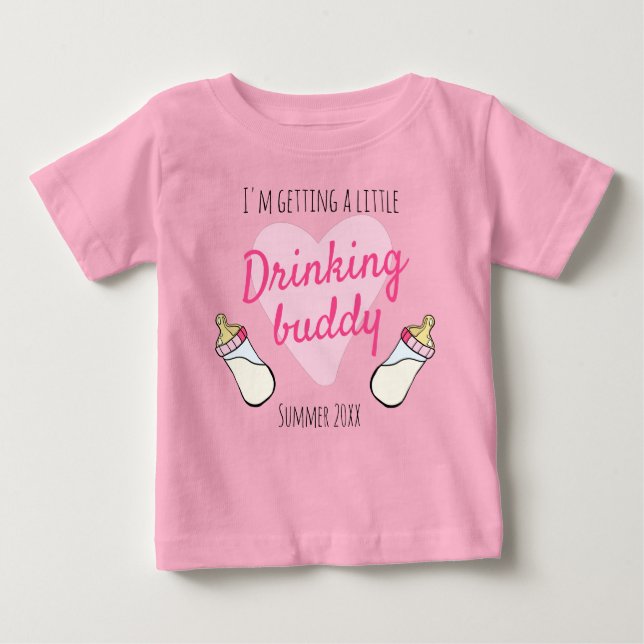 Personalizable Big Sister reveal Baby T-Shirt (Front)