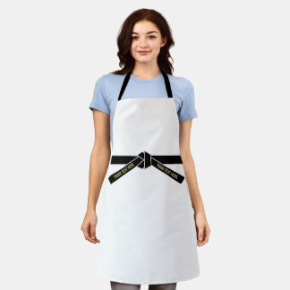 Personalizable Black Belt (Kuro-obi) Apron