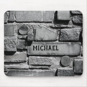 Personalizable Brick Wall Cool Arrangement Mouse Pad