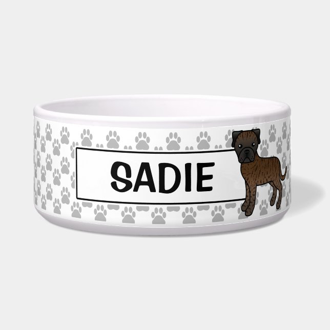 Personalizable Brindle Bullmastiff Dog And Name (Front)