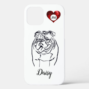 Personalizable Bulldog Lovers Apple iPhone 12 Case