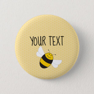 Personalizable button for bumblebee baby shower
