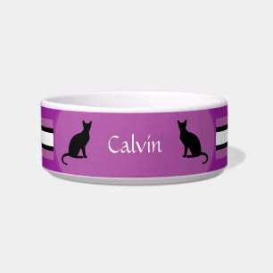 Personalizable Cat food Bowl in white HAMbWG