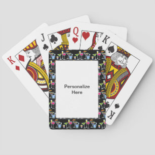 PERSONALIZABLE COCKTAIL GLASSES PLAYING CARDS