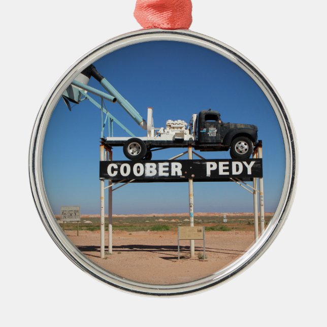 Personalizable Coober Pedy Outback Souvenir Metal Ornament (Front)