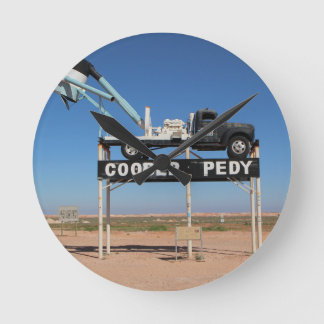 Personalizable Coober Pedy Outback Souvenir Round Clock