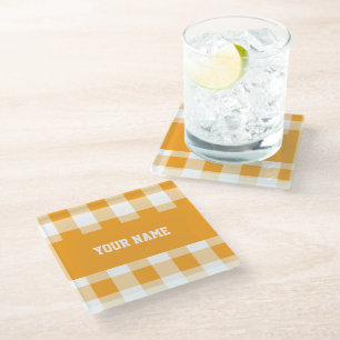 Personalizable cool home décor glass coaster