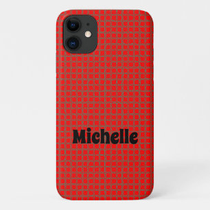 Personalizable - Cool Hot Red Unique Pattern iPhone 11 Case