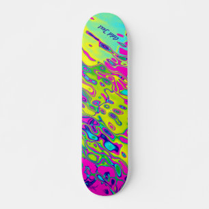 Personalizable Crazy Colourful Abstract Pattern Skateboard