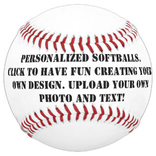Personalizable Custom Colour Create Your Own Softball