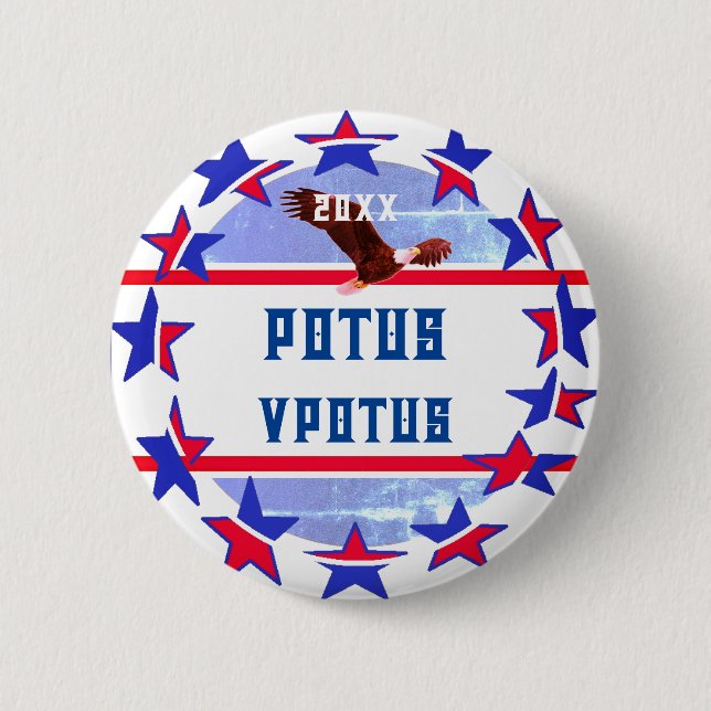 Personalizable Election - Potus / Vice Potus 6 Cm Round Badge (Front)