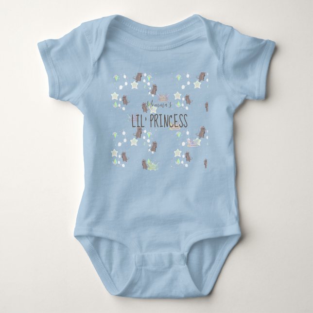 Personalizable Fairtytale Princess  Baby Bodysuit (Front)