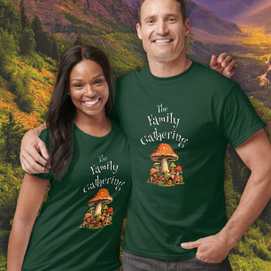 Personalizable Family Reunion Retro Fun Mushrooms T-Shirt