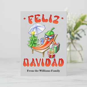 Personalizable Funny Feliz Navidad Christmas Chill Holiday Card