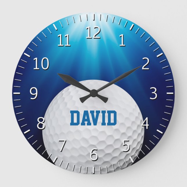 Personalizable Golf | Sport Gifts Large Clock (Front)