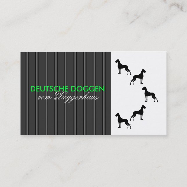 personalizable Great Dane cards (Front)