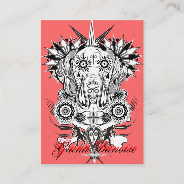 personalizable Great Dane cards (Front)