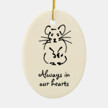 Personalizable Hamster Memorial Ornament