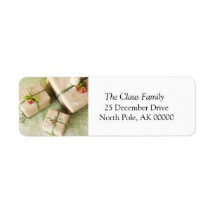 Personalizable Happy Holidays Label Return Address Label